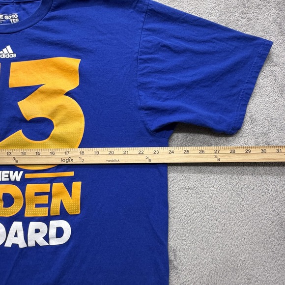 Golden State Warriors Shirt Mens 2XL‎ Blue NBA Basketball Adidas 73 Wins Tee - Picture 4 of 6